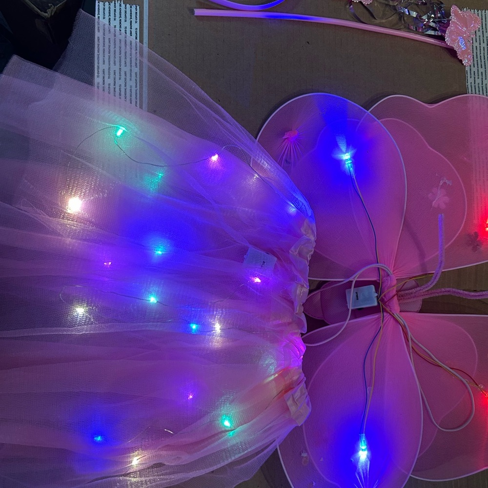 LED Light-Up Pink Fairy Wings
